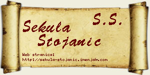 Sekula Stojanić vizit kartica